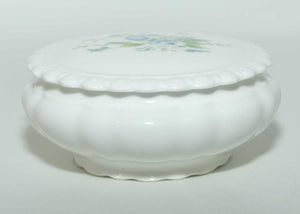 Coalport Bone China trinket box | 10cm | Delicate Blue Floral pattern