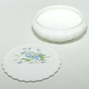 Coalport Bone China trinket box | 10cm | Delicate Blue Floral pattern