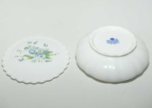 Coalport Bone China trinket box | 10cm | Delicate Blue Floral pattern