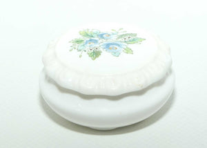 Coalport Bone China trinket box | 5cm | Delicate Blue Floral pattern