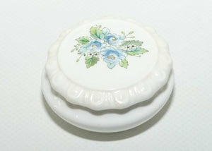 Coalport Bone China trinket box | 5cm | Delicate Blue Floral pattern