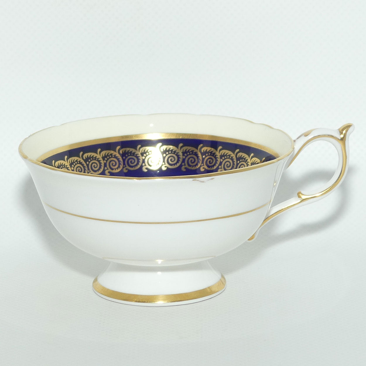 Paragon Bone China Royal Blue and Gilt trio