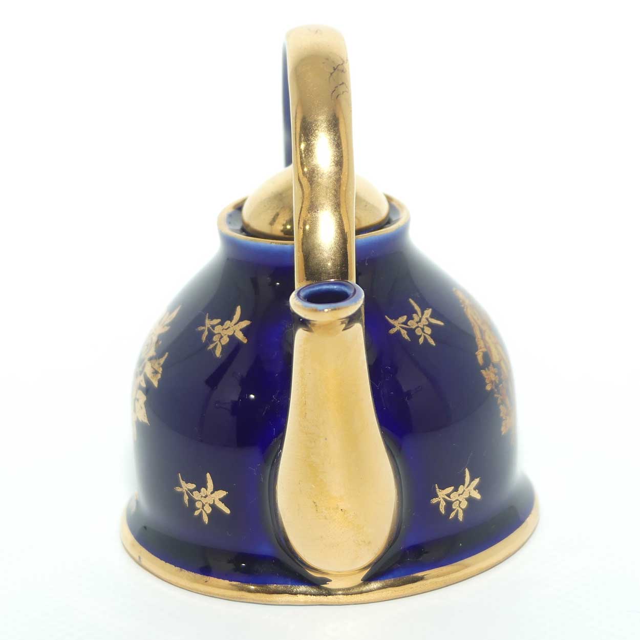 Limoges Veritable Porcelain d'Art France Blue and Gilt miniature tea kettle | #2