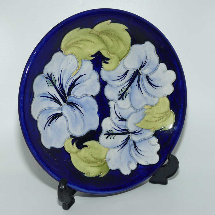 Walter Moorcroft Blue Hibiscus on Blue 783/10 plate