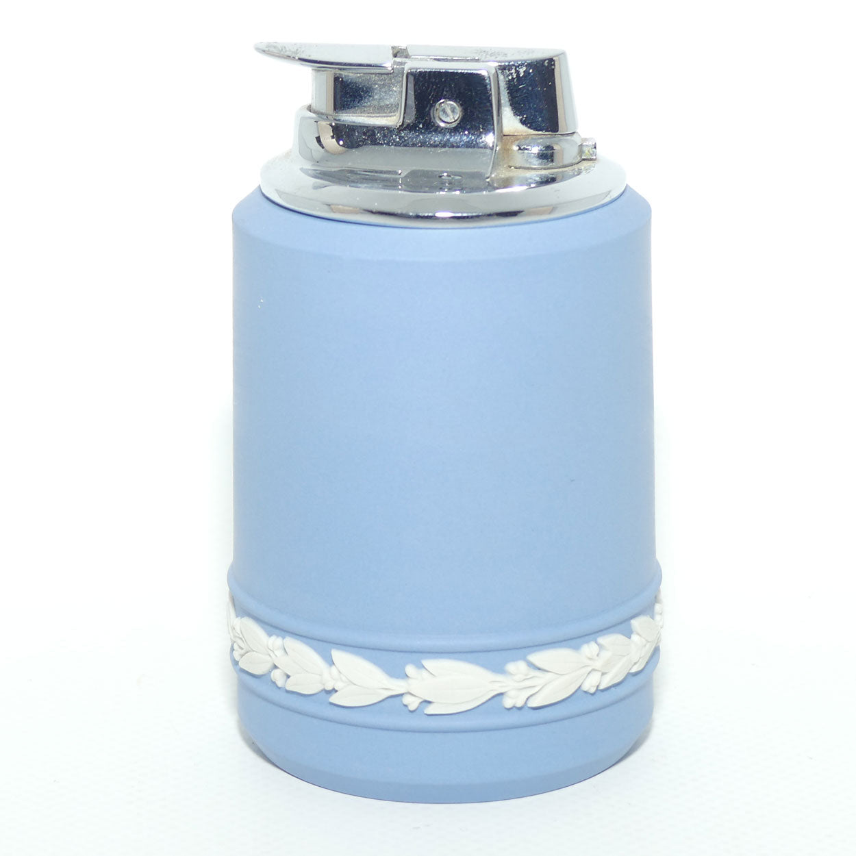 Wedgwood Jasper | White on Pale Blue | Maltese Cross table lighter