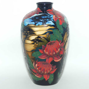 Moorcroft Blue Mountains Waratah vase | Shape 25/9 | TRIAL 14.3.2011