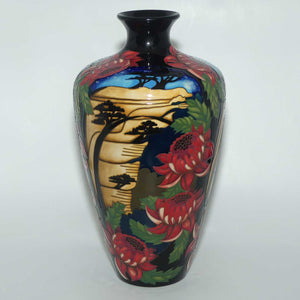 Moorcroft Blue Mountains Waratah vase | Shape 72/12 | Num Ed #91 | no box