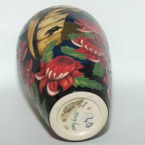 Moorcroft Blue Mountains Waratah vase | Shape 72/12 | Num Ed #91 | no box