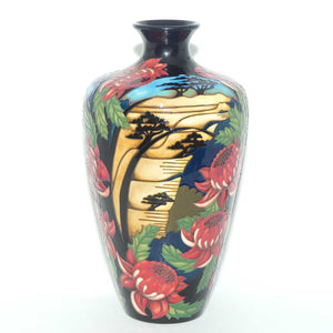 Moorcroft Blue Mountains Waratah vase | Shape 72/12 | Num Ed #91 | no box