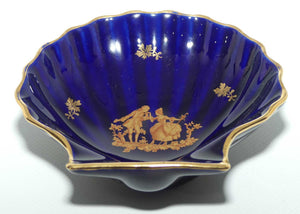 Limoges Courting Couple shell dish | Blue and Gilt 