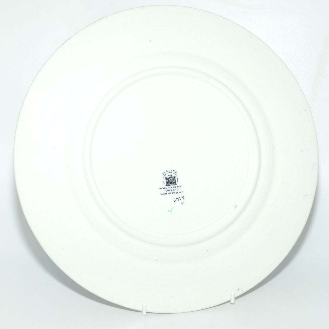 Maling plate Art Deco hand enamelled Butterfly and Pomegranate plate 5738 | Blue Ground