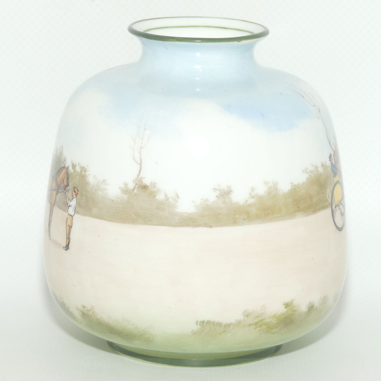 Royal Doulton Coaching Days small vase | rare Blue Sky variation #1