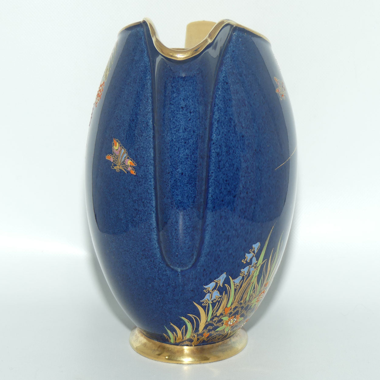 Carlton Ware Blue Spider Web gilt handle jug | Shape 1675
