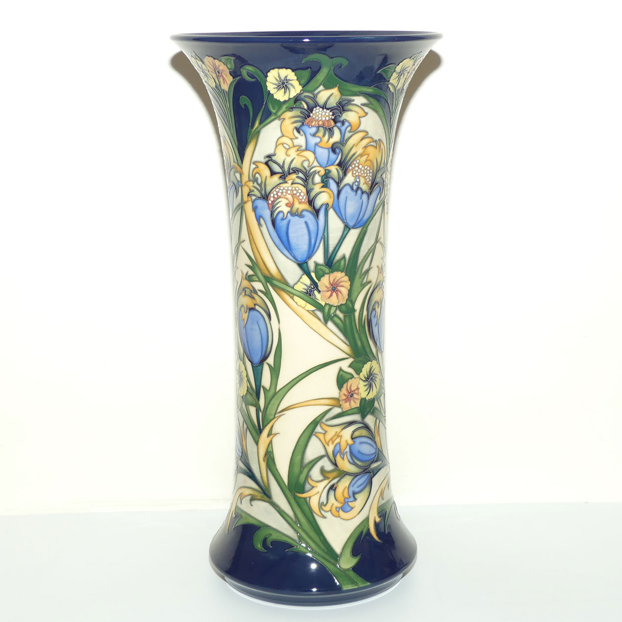 Moorcroft Blue Tulip 159/18 Prestige Vase (Ltd Ed)