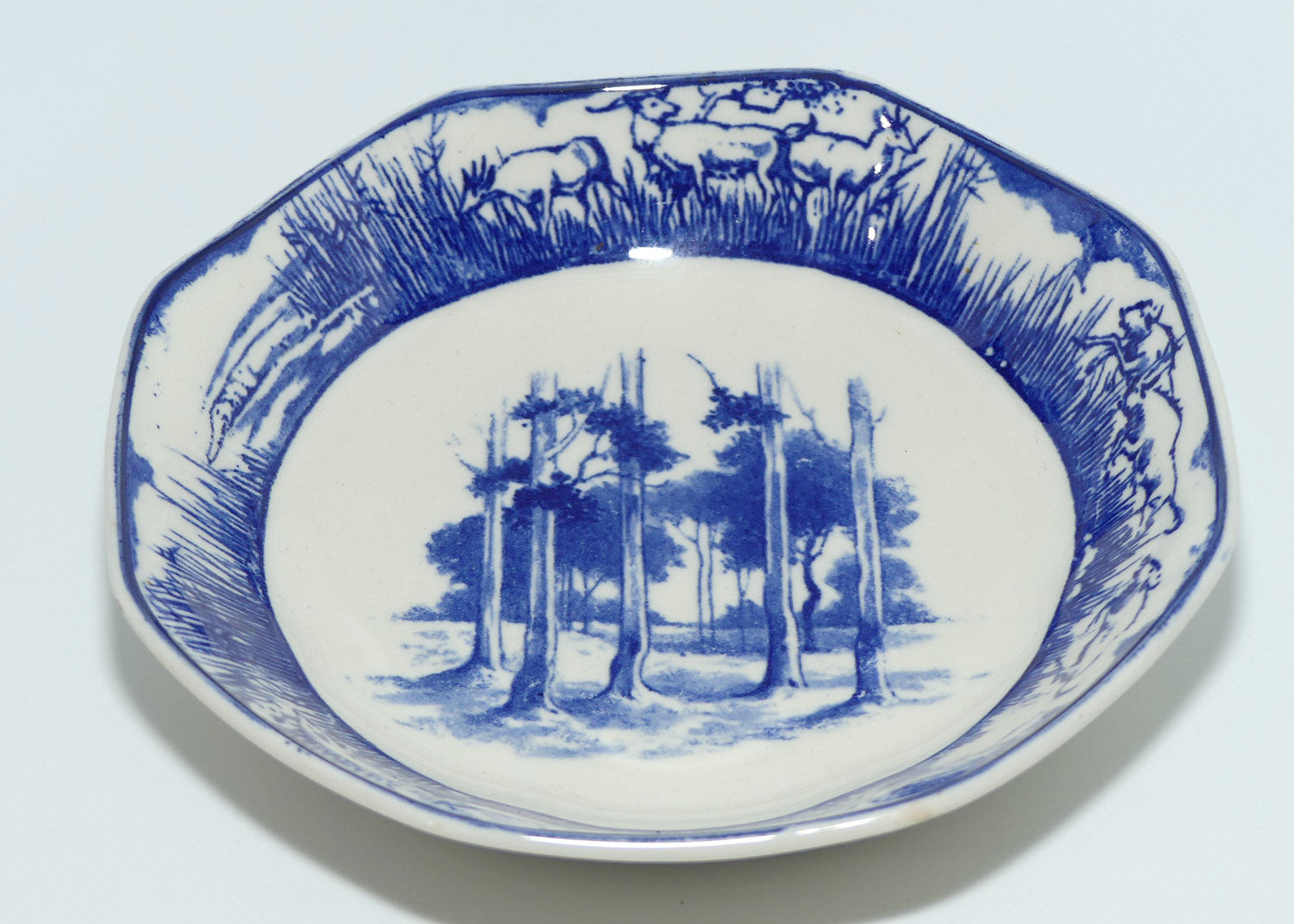Royal Doulton Blue and White bowl | 5 inch | Bushveld | African Wild Animals Border