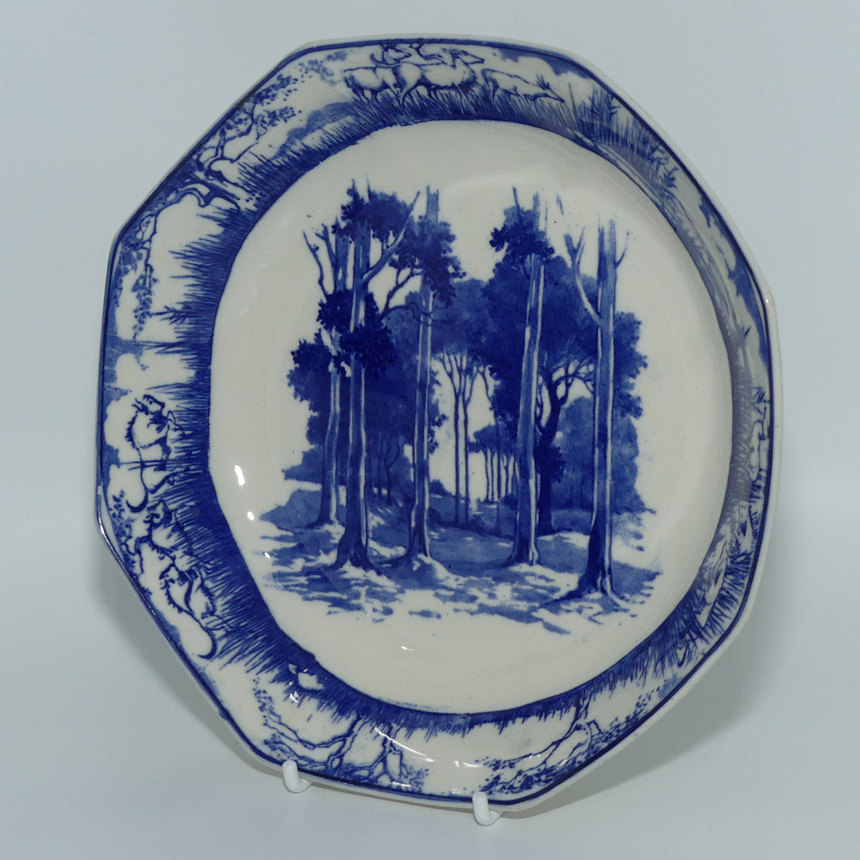 Royal Doulton Blue and White bowl | 7.5 inch | Bushveld | African Wild Animals Border