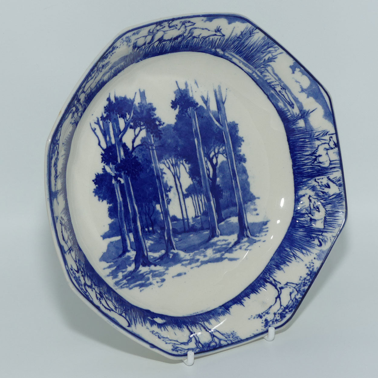 Royal Doulton Blue and White bowl | 7.5 inch | Bushveld | African Wild Animals Border