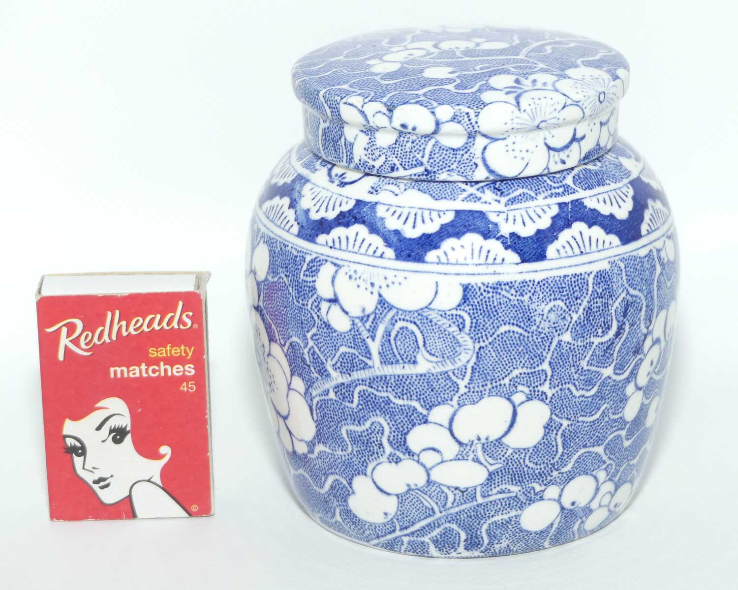 Maling Blue and White small tea caddy | ginger jar