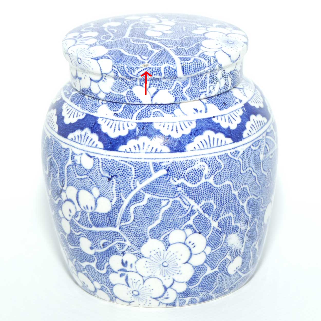 Maling Blue and White small tea caddy | ginger jar
