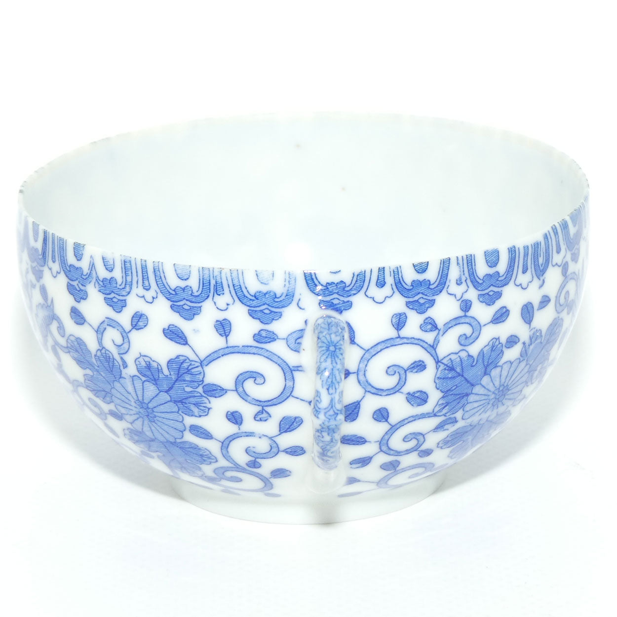 Japanese Blue and White eggshell china Pheonix Bird cup and saucer