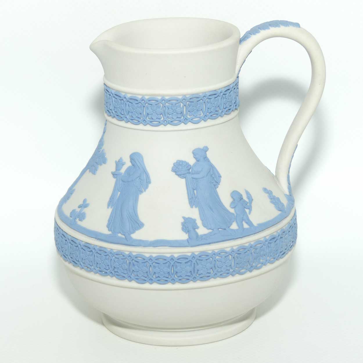 Wedgwood Jasper | Pale Blue on White | Jug | boxed – Roundabout Antiques