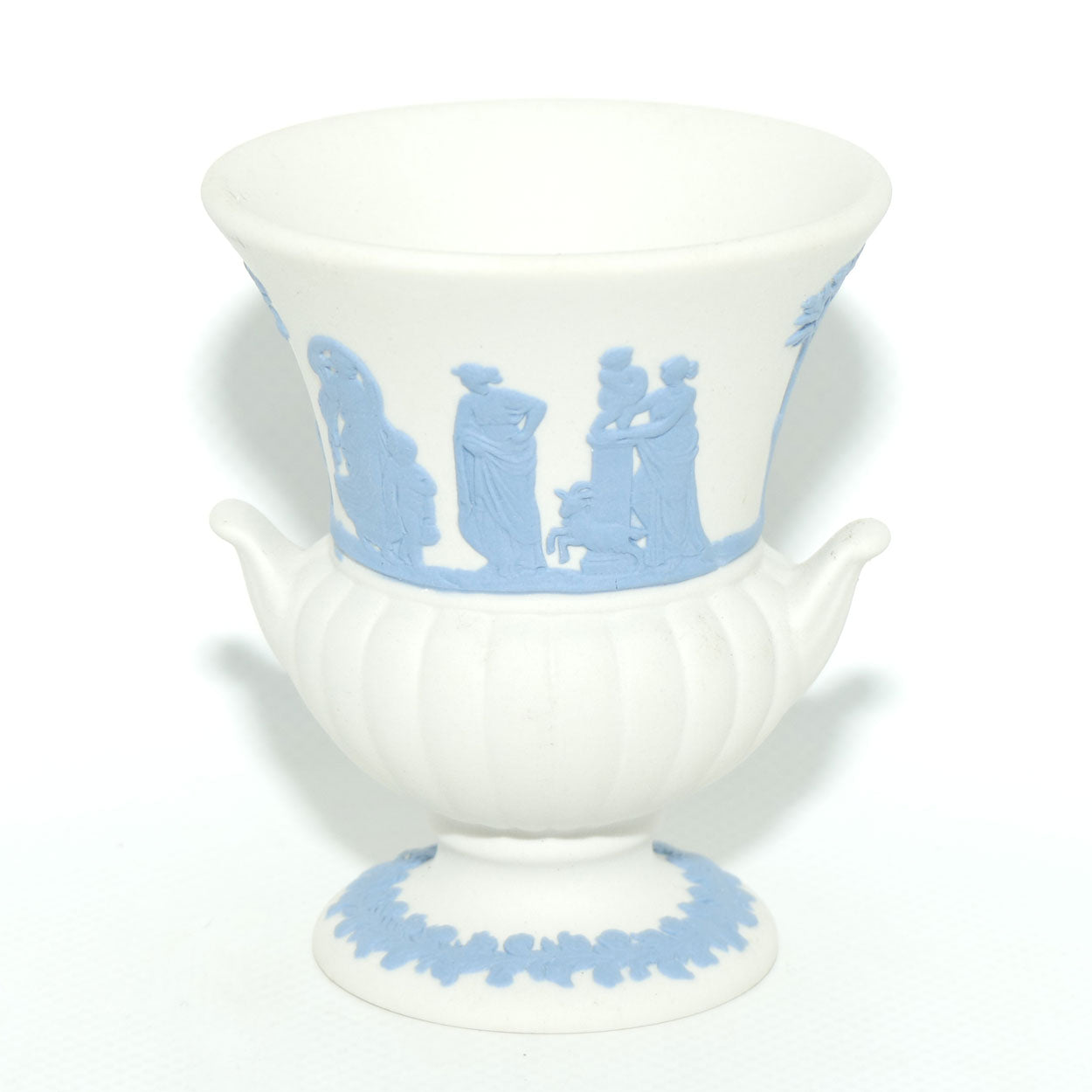 Wedgwood Jasper | Blue on White | Campagna vase | #1
