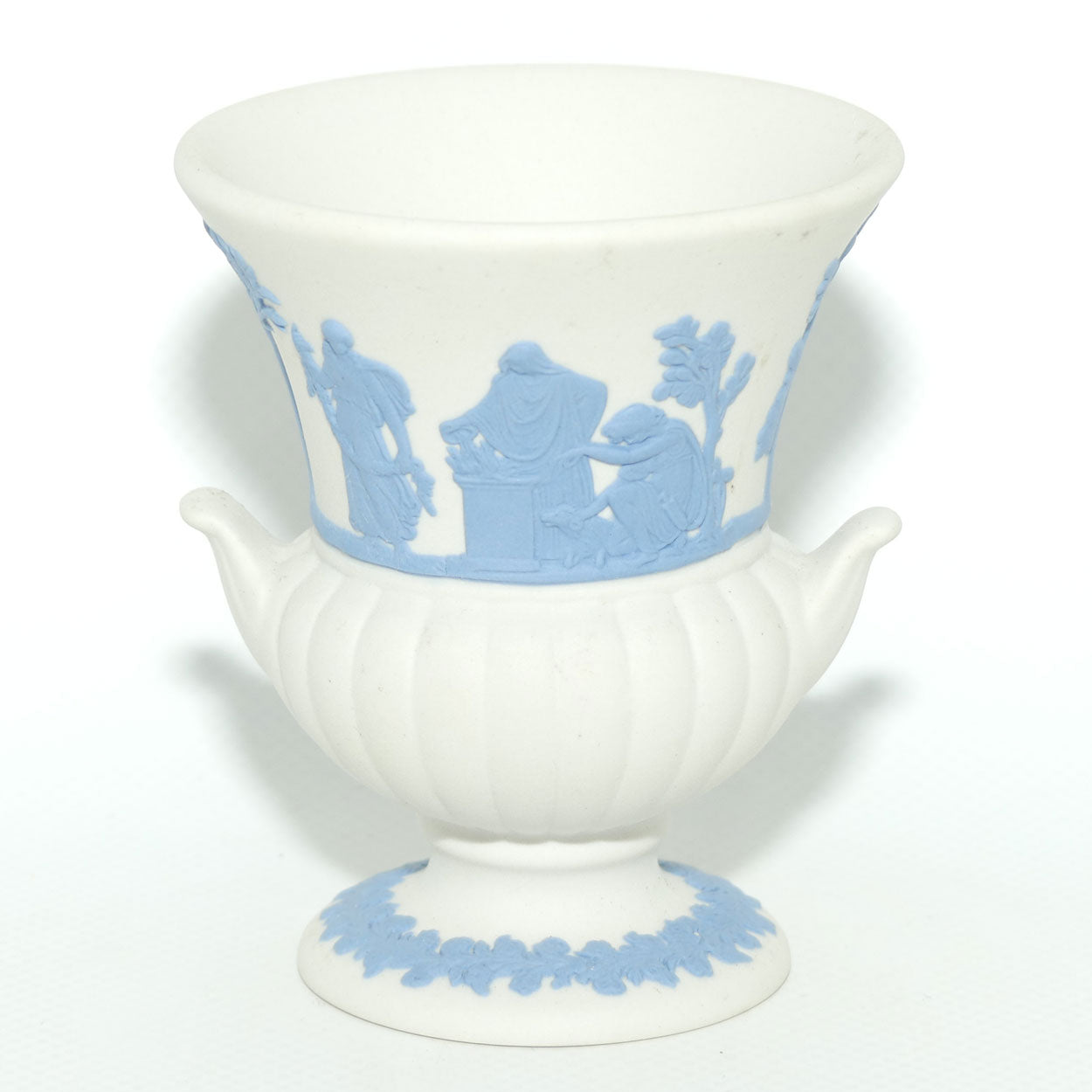 Wedgwood Jasper | Blue on White | Campagna vase | #1