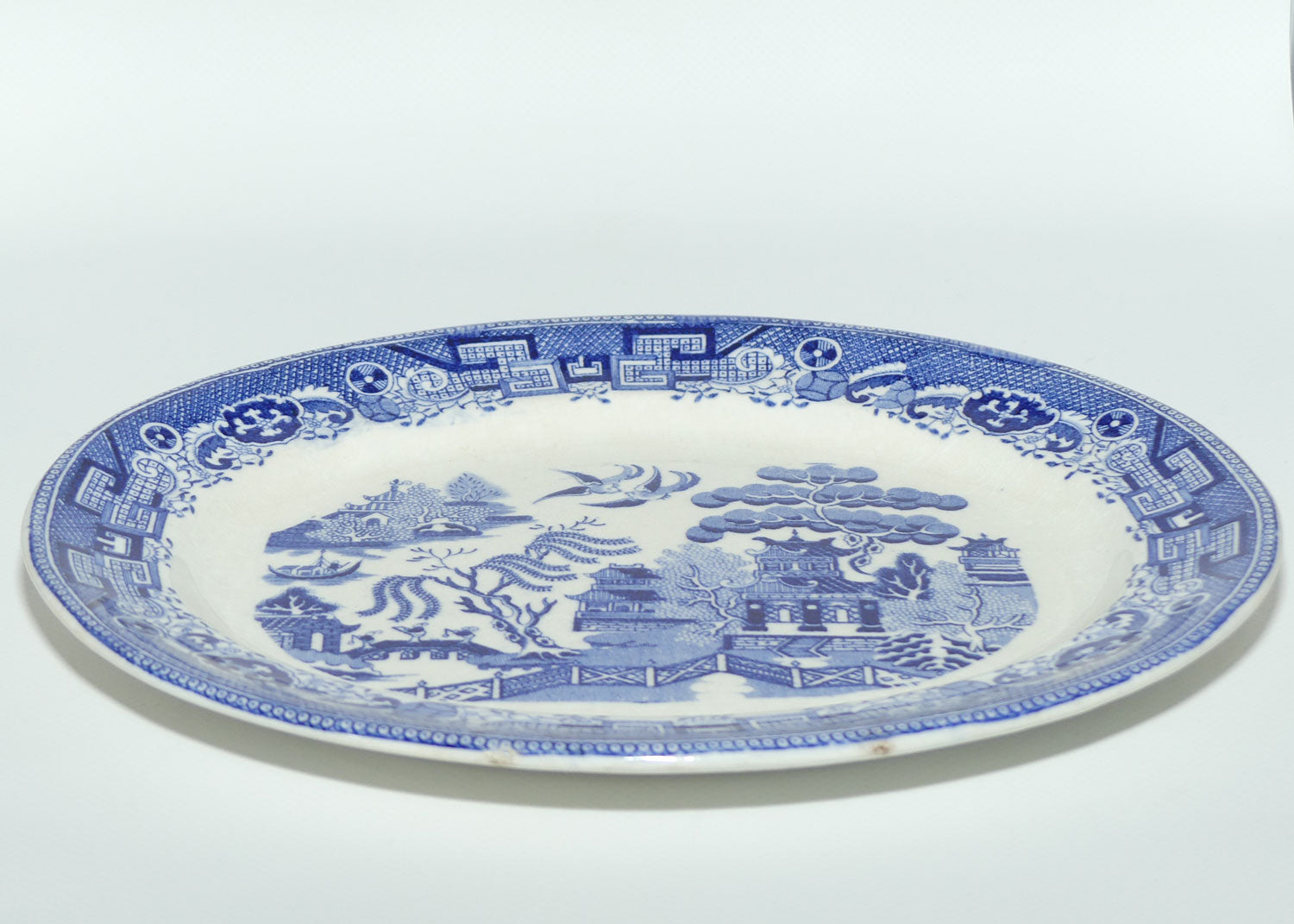 Maling Willow Pattern small oval meat platter