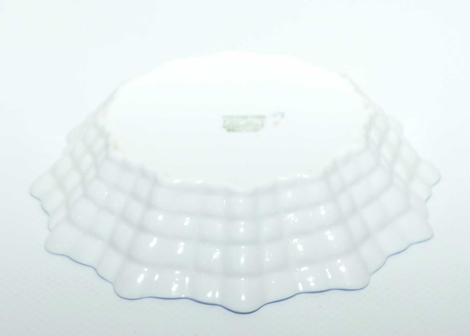 Shelley Blue Rock pattern pin dish | Unusual Dodecagon shape