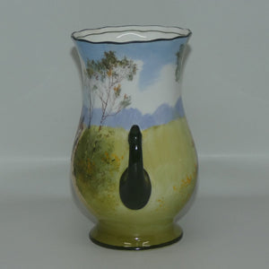 Royal Doulton Blue Sky | Coaching Days twin handle vase