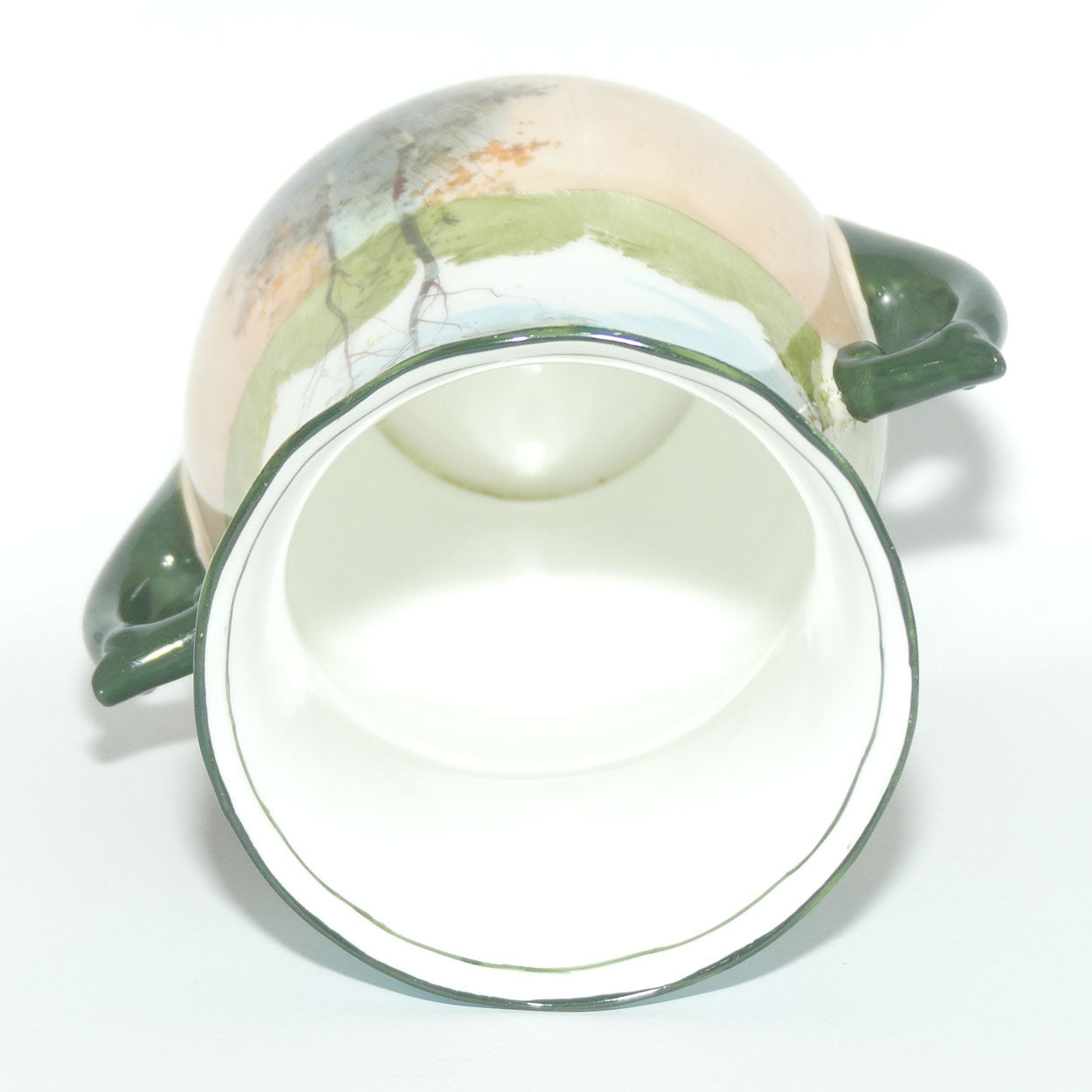 Royal Doulton Coaching Days twin handle vase | rare Blue Sky variation | #2