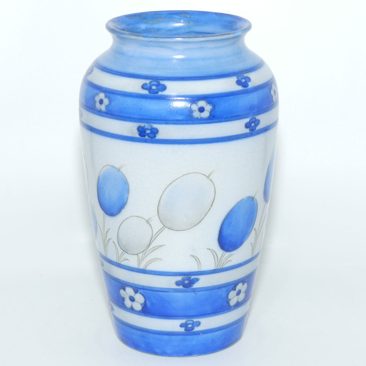 William Moorcroft Banded Honesty salt glaze M18 vase