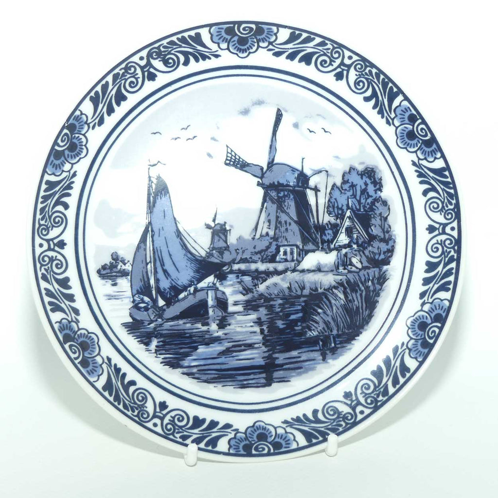 Delft Holland plate | Traditional Windmill and Boat scene