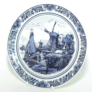 Delft Holland plate | Traditional Windmill and Boat scene