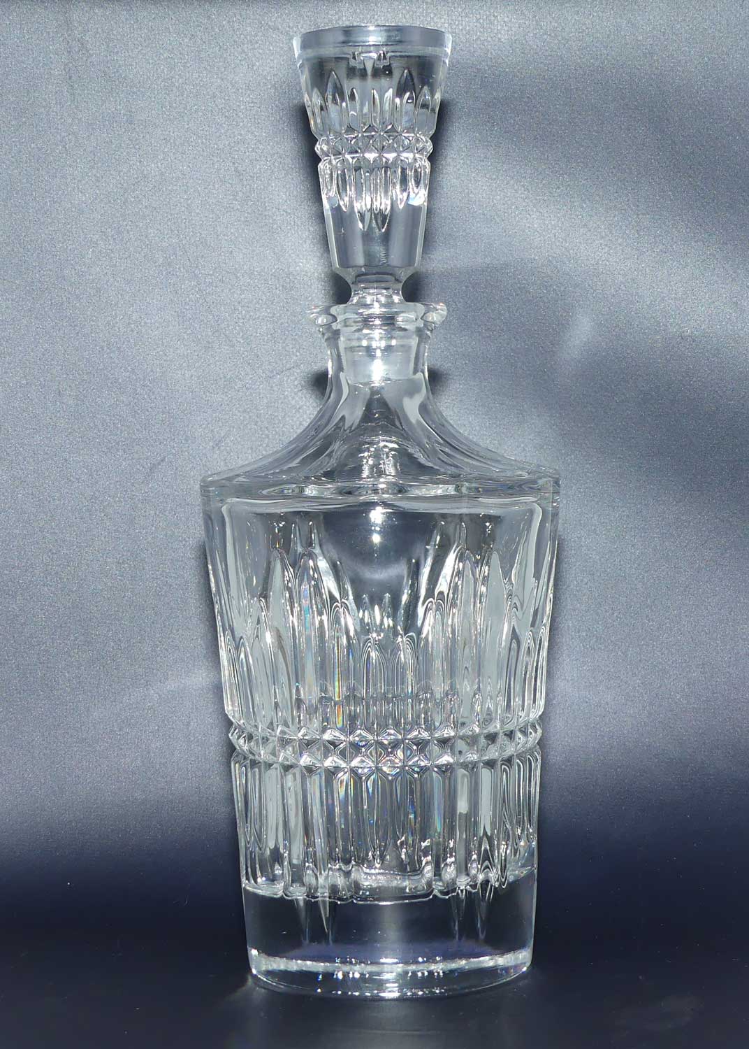 Large Bohemia Crystal Bedford pattern decanter | in original box