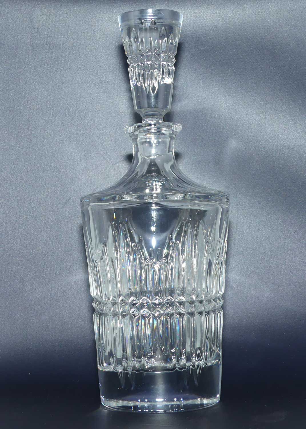 Large Bohemia Crystal Bedford pattern decanter | in original box