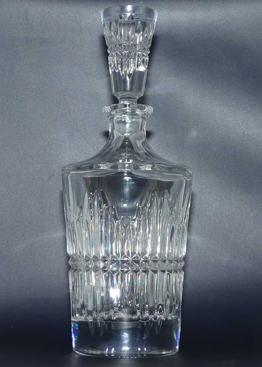 Large Bohemia Crystal Bedford pattern decanter | in original box