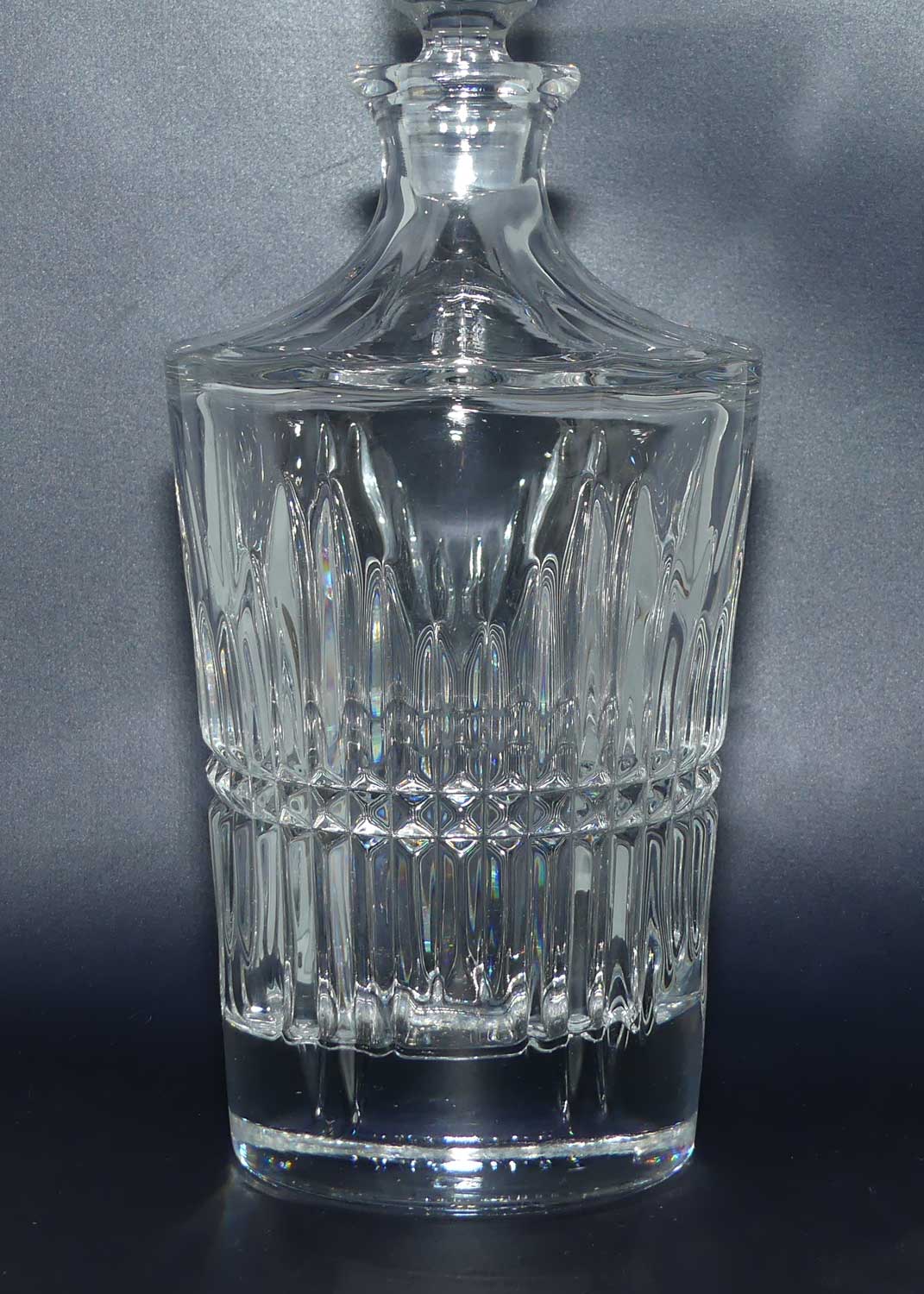Large Bohemia Crystal Bedford pattern decanter | in original box