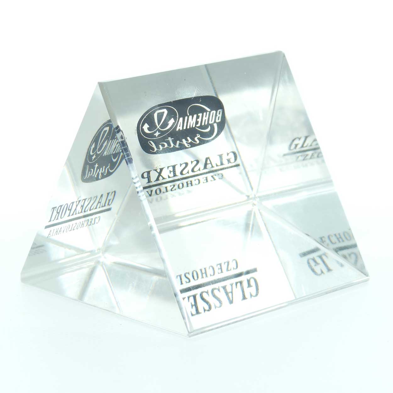 Bohemia Crystal Glass Export Czechoslovakia shop display plaque