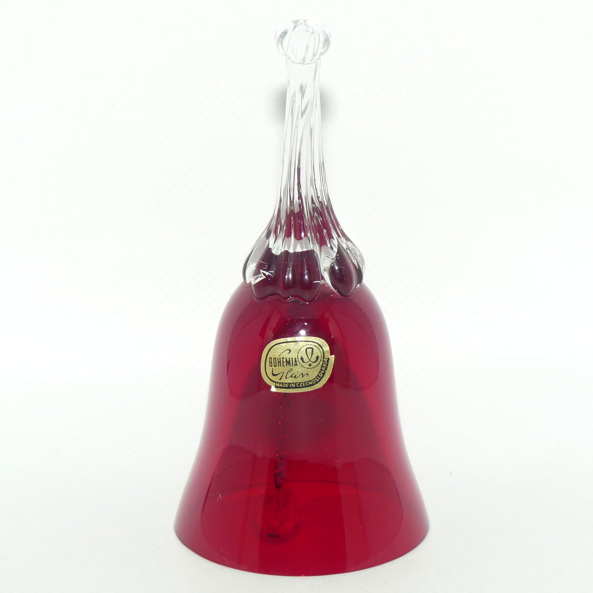 Vintage Bohemian Glass Ruby Glass bell