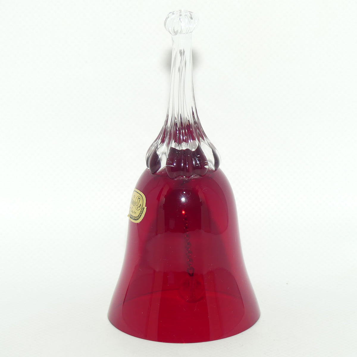 Vintage Bohemian Glass Ruby Glass bell