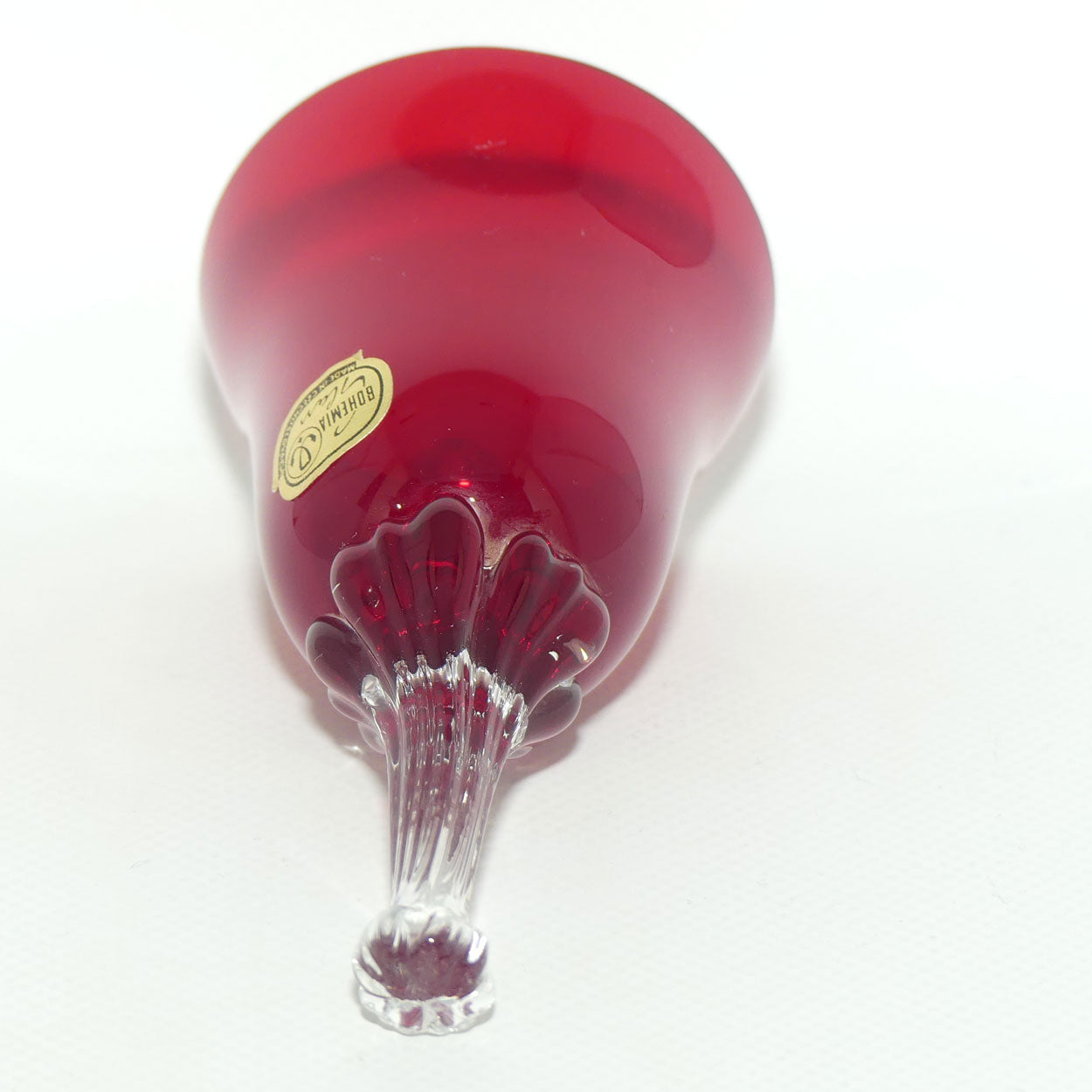 Vintage Bohemian Glass Ruby Glass bell
