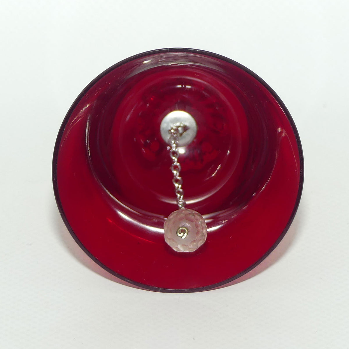 Vintage Bohemian Glass Ruby Glass bell