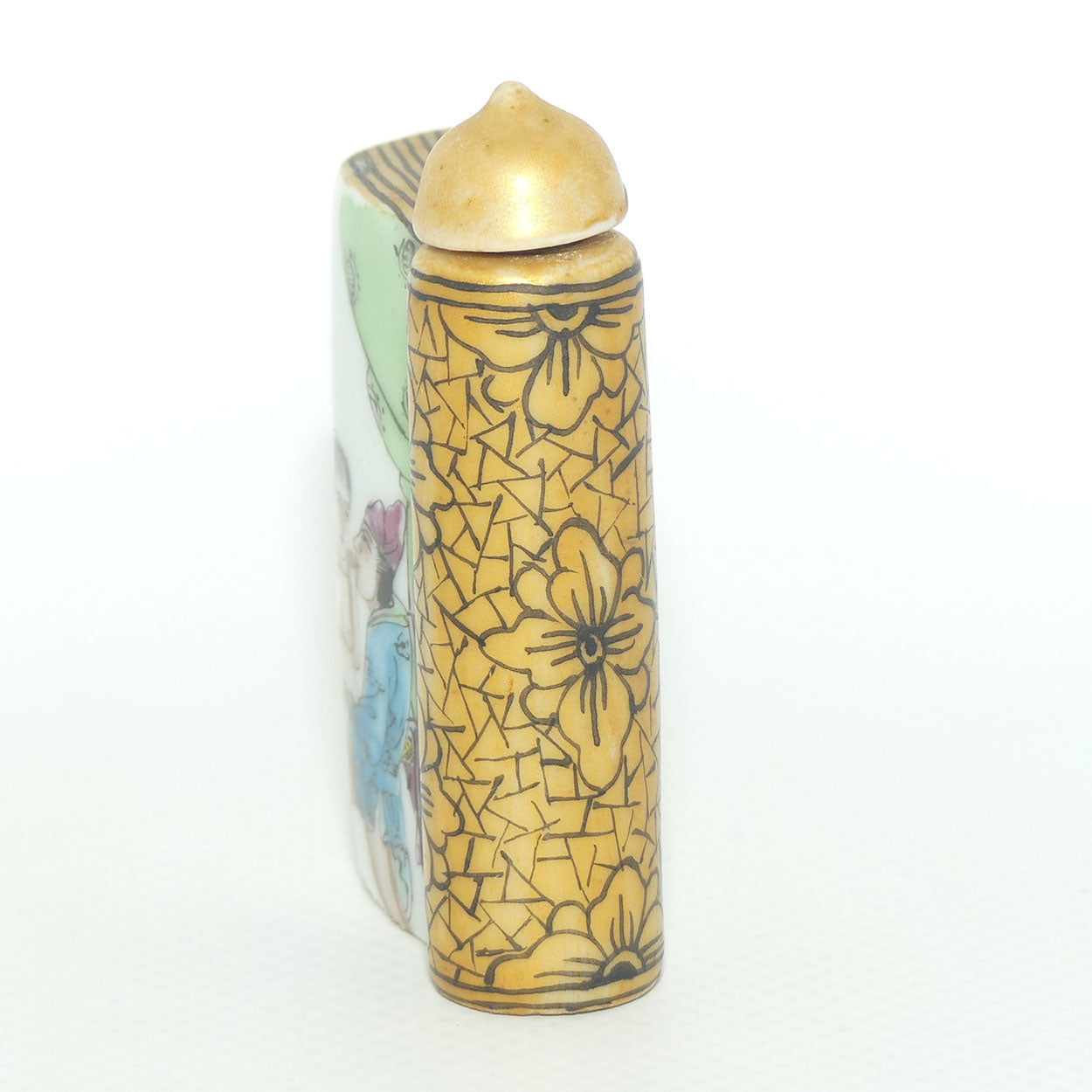 Erotica theme Book Shape Snuff Bottle | Explicit Couple Fornicating in Tree