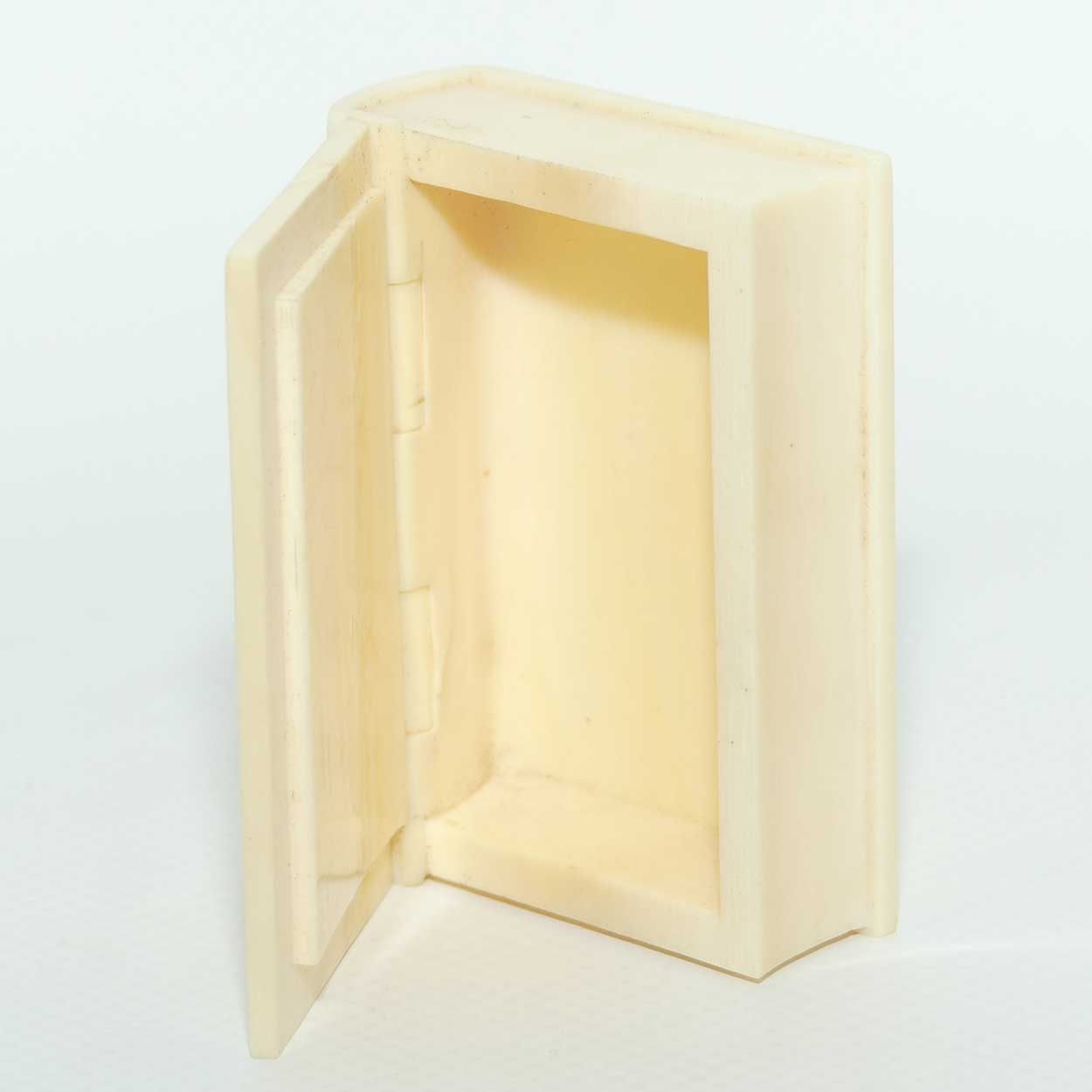 Ivory Trinket Box or Match Box in the form of a Book