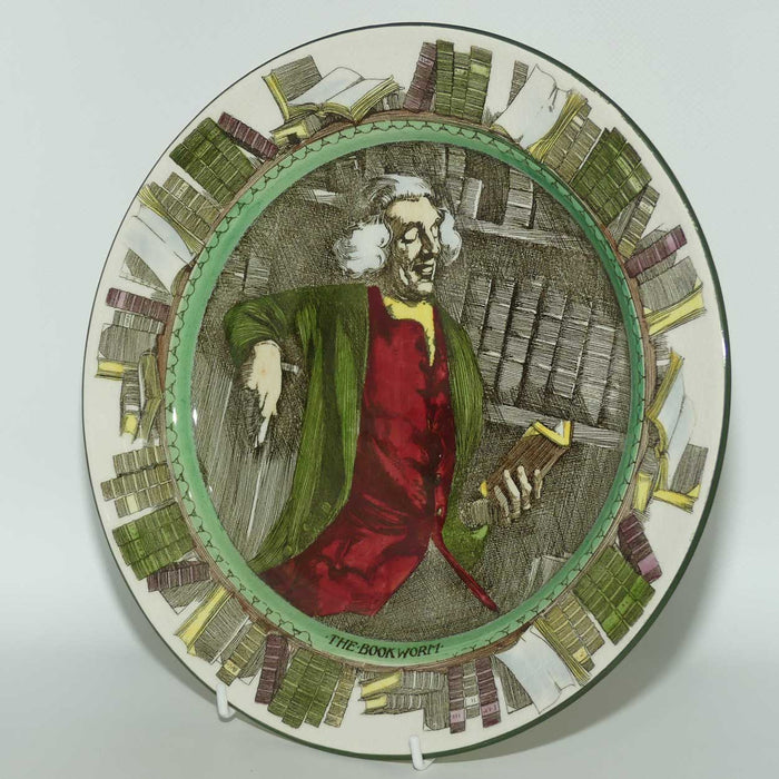 Royal Doulton Professionals series | The Bookworm plate D3089 | Green border | #1