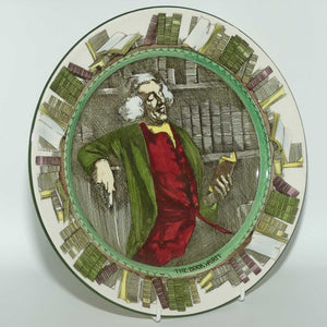 Royal Doulton Professionals series | The Bookworm plate D3089 | Green border