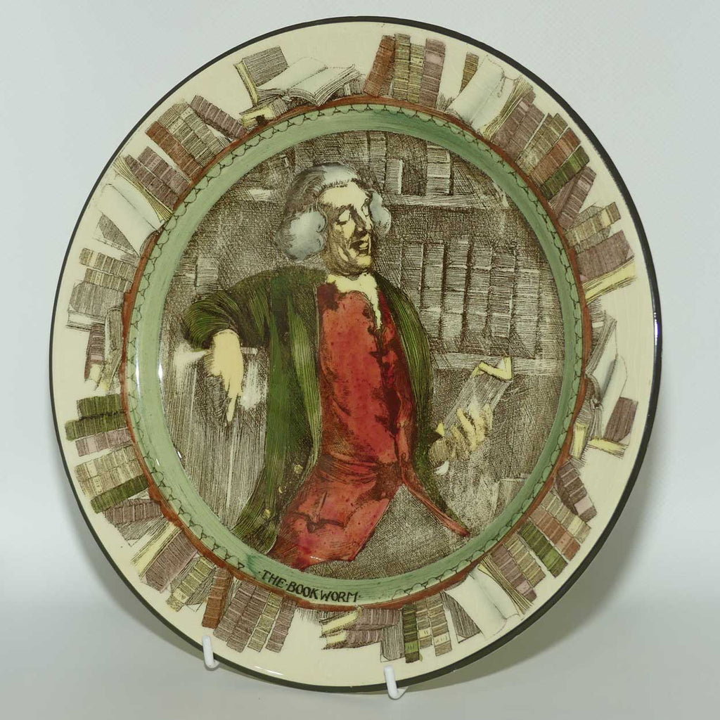 Royal Doulton Professionals series | The Bookworm plate D3089 | Green border