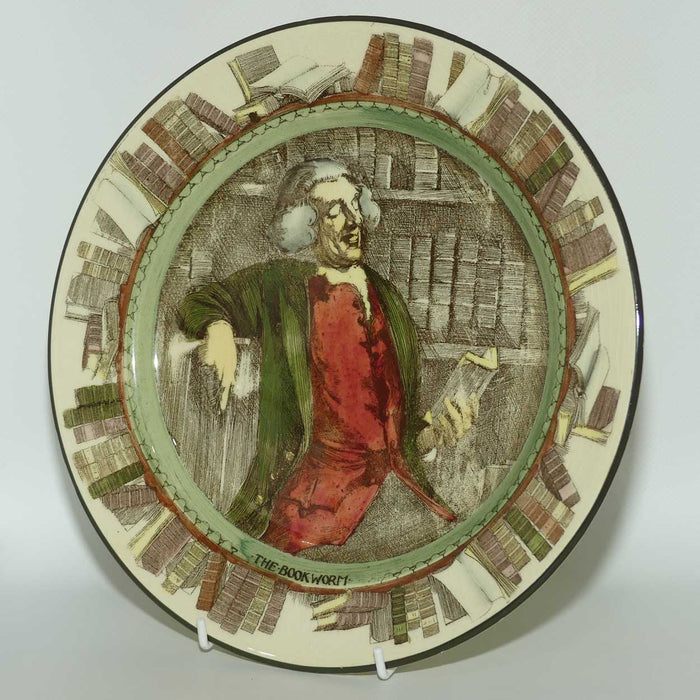 Royal Doulton Professionals series | The Bookworm plate D3089 | Green border | #2