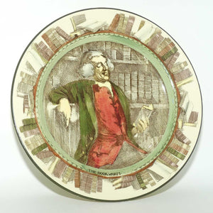 Royal Doulton Professionals series | The Bookworm plate D3089 | Green border